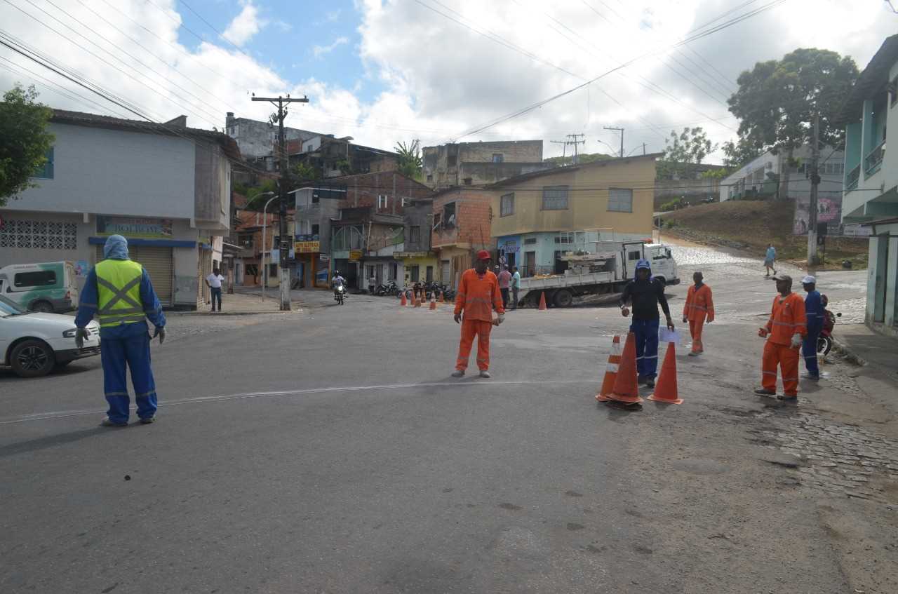 Rotatória começa a ser construída próxima a Ponte do Rio Panelão